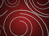 Pearls on red background