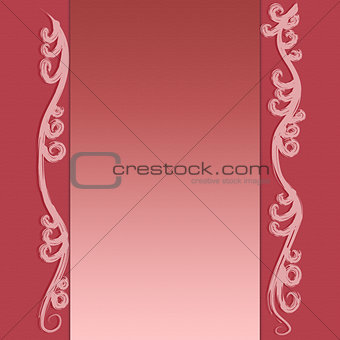Pink floral vintage card