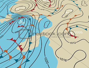 Weather system map