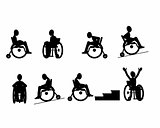 Set of disabled icons