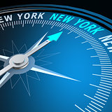 New York word on compass