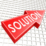 Solution arrow with graph background