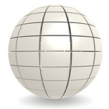 White pattern sphere