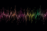 Halftone colorful sound wave pattern