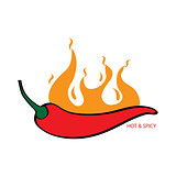 Chili hot and spicy graphics