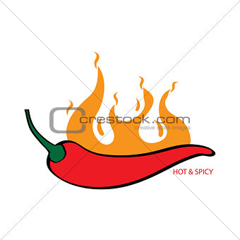 Chili hot and spicy graphics