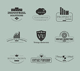 Set of business and industry corporate logo templates