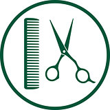 green hairdresser sign