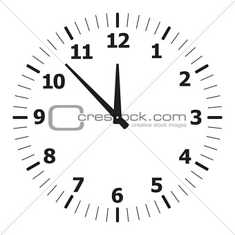 black simple clock