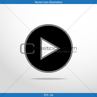Vector play web flat icon