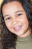 Happy Laughing Mixed Race Girl Child