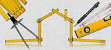 House Project - Yellow Wooden Meter