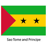 Flag  of the country  sao tome and principe. Vector illustration