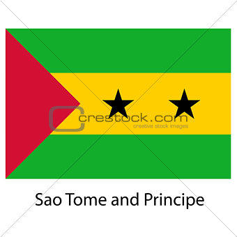 Flag  of the country  sao tome and principe. Vector illustration