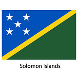Flag  of the country  solomon islands. Vector illustration. 