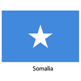 Flag  of the country  somalia. Vector illustration. 