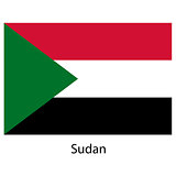 Flag  of the country  sudan. Vector illustration. 