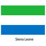 Flag  of the country  sierra leone. Vector illustration. 