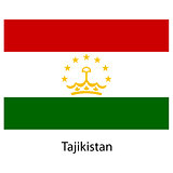 Flag  of the country  tajikistan. Vector illustration. 