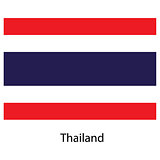 Flag  of the country  thailand. Vector illustration. 