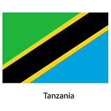 Flag  of the country  tanzania. Vector illustration. 