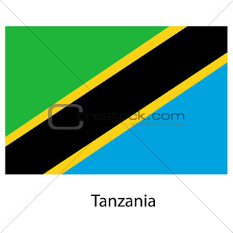 Flag  of the country  tanzania. Vector illustration. 