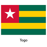 Flag  of the country  togo. Vector illustration. 
