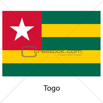 Flag  of the country  togo. Vector illustration. 