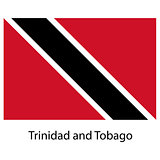Flag  of the country trinidad and tobago. Vector illustration. 