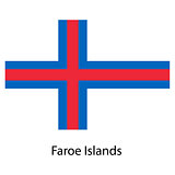 Flag  of the country  faroe islands. Vector illustration. 