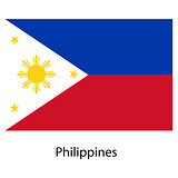 Flag  of the country  philippines. Vector illustration. 
