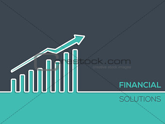 Financial solutions background for businesses with chart
