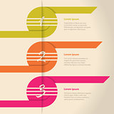 Curling color arrows infographic design