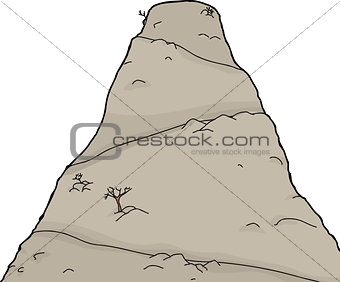 Isolated Mountain with Flat Top