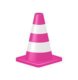 Pink traffic cone