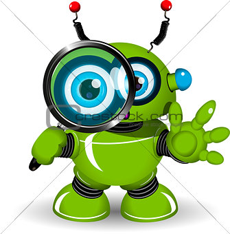 Robot with a Magnifying Glass