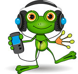 Frog in Headphones