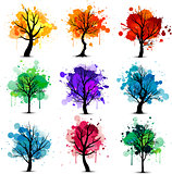 Colorful tree background