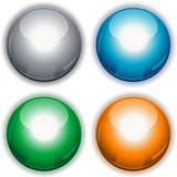 Glossy web circle buttons