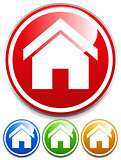 Glossy house icons