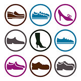 Vector collection of shoes, illustrated footwear.