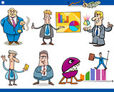 businessmen cartoon concepts set