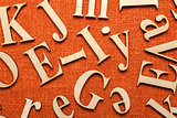 Wooden alphabet letters 