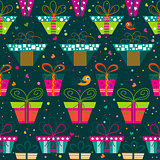 Seamless gift  pattern, vector