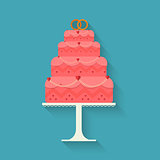 Wedding cake style flat