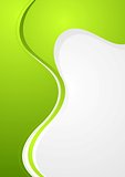Abstract green and grey wavy background