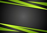 Black and green abstract vector design