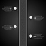 Dark road infographics design