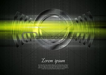 Abstract tech shiny glow vector background