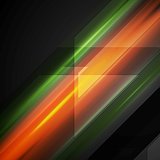 Hi-tech background with shiny glow stripes